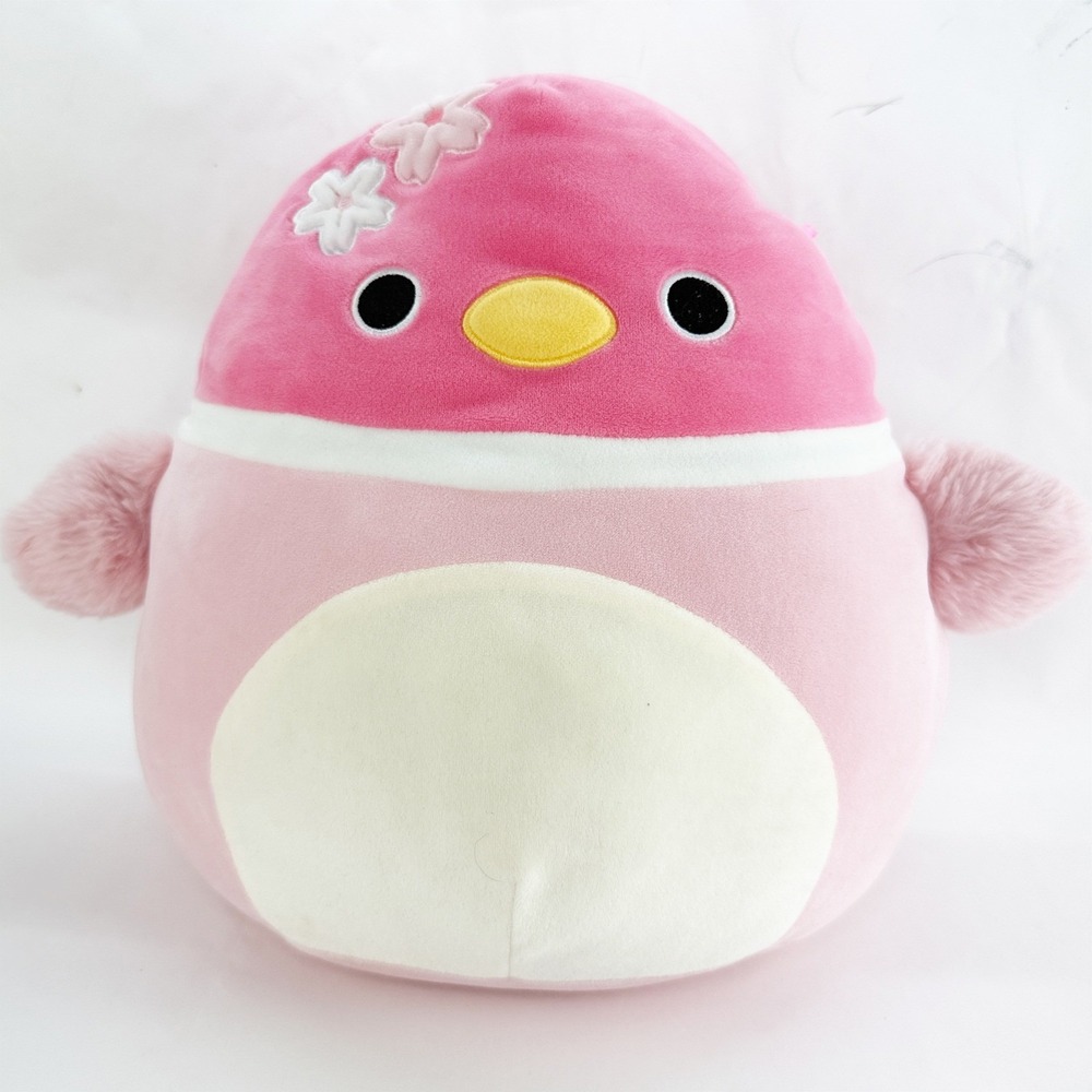 Squishmallows 12 Inch Della the Pink Duck Fuzzy Wings Flower Easter Plush 2022